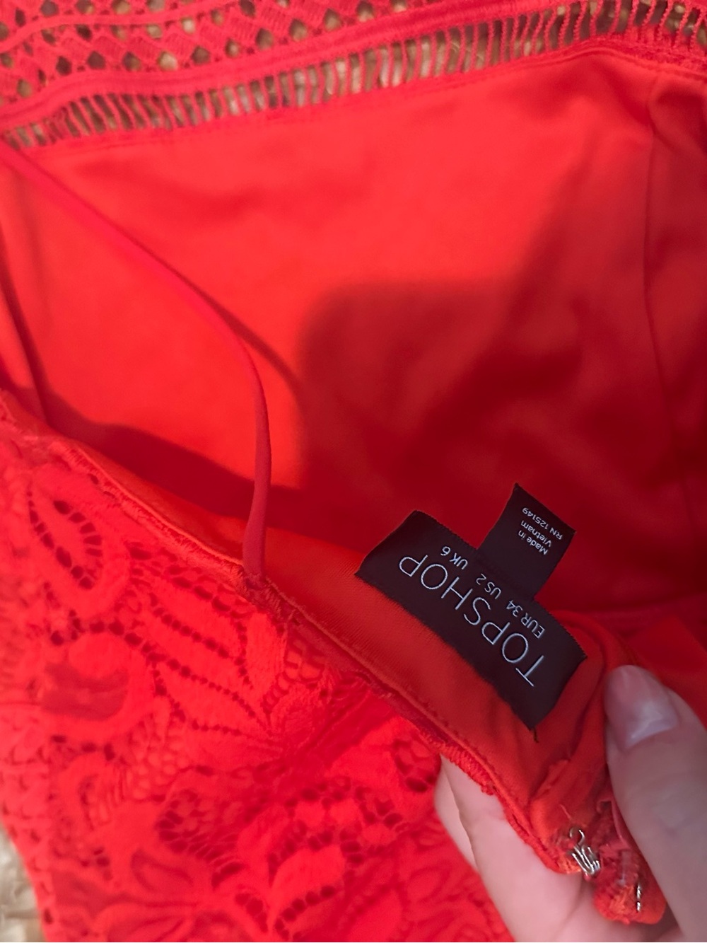 RED TOPSHOP MINI DRESS - Picture 5 of 5
